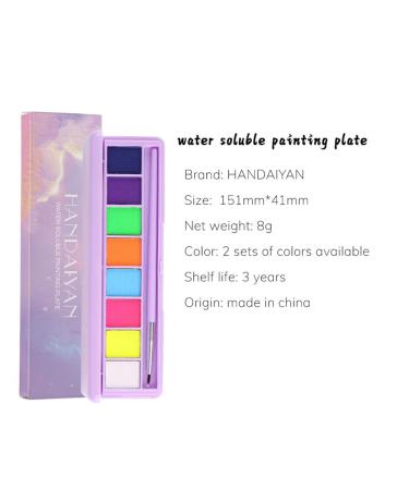 8 Color Face Paint Palette Set | Non-Toxic Body Painting Kit for Adults & Kids | UV Light Colors & Brushes Included - Buy Online on GoSupps.com