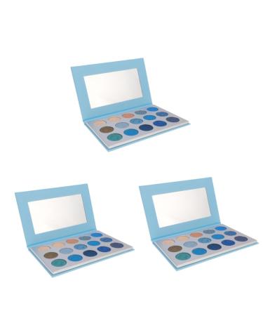 Beavorty Matte Eye Shadow 3pcs 15 naked eyeshadow palette Colorful Eyeshadow powder eye shadow Compact flash 1 count (Pack of 1) Bluex3pcs