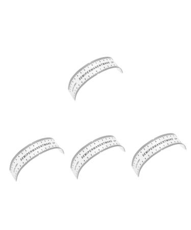 FOMIYES 4 Pcs Eyebrow Ruler 200mg Protractor Eyebrow Measuring Tool Eyebrow Stencil Positioning Pen Reusable 1 count (Pack of 1) Blackx4pcs