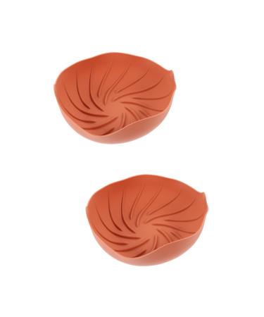 Alipis 2pcs Silicone Pan Holder Air Fryer Airfryer Liners Silicone Baking Liners Replaceable Baking Pan Rosyx2pcs 20X20X7CMx2pcs
