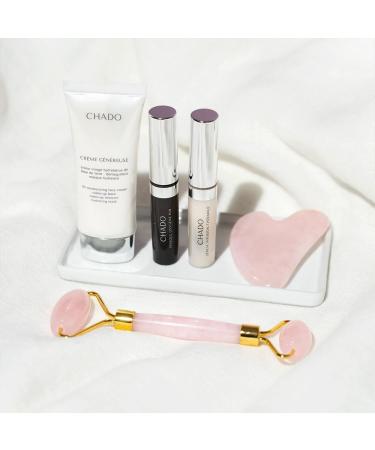 CHADO Roller & Gua Sha Set - Genuine Rose Quartz Facial Tools for Radiant Skin Drain & Sculpt | International Shipping Available - Buy Online on GoSupps.com