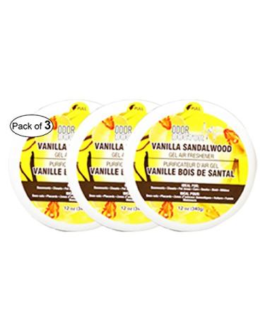 Odor Doctor Gel Air Freshener- Vanilla Sandalwood (340g) (Pack of 3)
