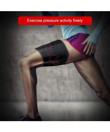 Keenso Thigh Brace Support - Adjustable Compression Sleeve for Men & Women | Best Thigh Support (Black) - International Shipping - Buy Online on GoSupps.com