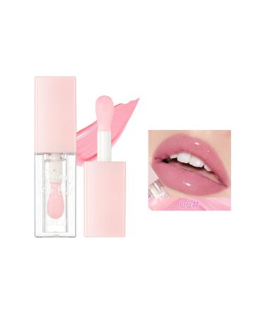 Pearlized Color Changing Moisturizing Lip Glow Oil Plumping Glimmer Lipstick Hydrating Gloss Lip Balm Transparent Lip Care Long Lasting Moisturizing Non-sticky Fresh Texture Lip Oil(06) 06 1