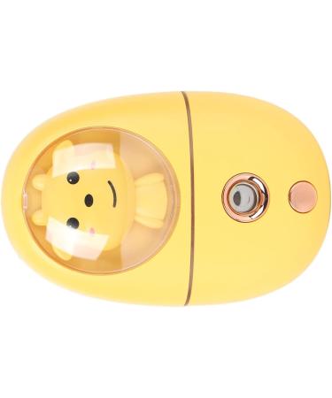 Face Steamer USB Rechargeable Mini Facial Mist Sprayer Cute Animal Design Vibration Compact and Small 35ml Water Tank for Traveling (Yellow) - Buy Online on GoSupps.com