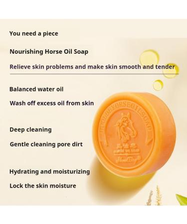 All-Natural Horse Oil Handmade Soap | Deep Cleansing & Moisturizing | Eco-Friendly 2-in-1 Gift for Face & Body (120G - Buy Online on GoSupps.com