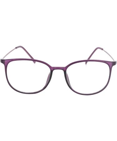 Shop Retro Unisex Nerd Glasses - Slim Stylish Clear Lens Frames for Students & Professionals | Fashionable Round Decorative Reading Glasses with Case - Buy Online on GoSupps.com