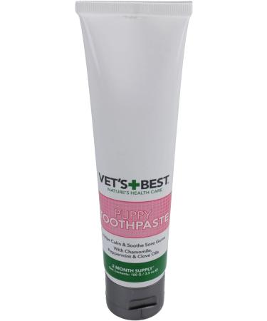 Vet's Best Puppy Toothpaste - 100g | Dental Care Gel for Fresh Breath & Teeth Cleaning - Buy Online on GoSupps.com
