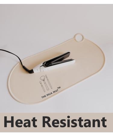 Heat Resistant Silicone Makeup Mat - Portable Vanity Surface Protector (Milky White) | Ideal for Travel - Buy Online on GoSupps.com