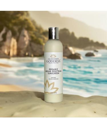 Glimmer Goddess Glow Organic Shimmer Sunscreen - SPF 40+ Broad Spectrum Vegan & Reef-Safe | 8 oz - Buy Online on GoSupps.com