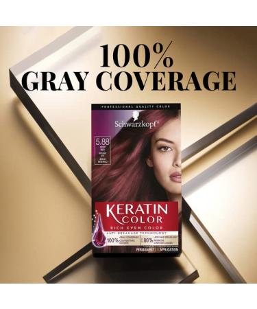 Schwarzkopf Keratin Color 5.88 Deep Red Permanent Hair Color Cream - 1 Kit - Buy Online on GoSupps.com