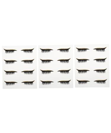 Ipetboom 12 Pairs Glitter powder double eyelid instant eyeliner stickers pipeline man Fake eyelashes eye line strip stickers applique water proof flash double sided shimmer