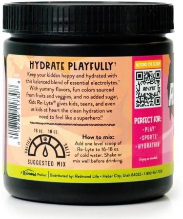 REDMOND Re-Lyte Kids Hydration Electrolyte Mix Powder Pink Lemonade 7.62 oz - Buy Online on GoSupps.com