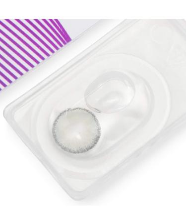 Shop Natural Gray Contact Lenses - Mirel Gray Silicone Comfort by Glamlens - 1 Pair with Container - Dia 14.00 -1.00 Diopters - Buy Online on GoSupps.com