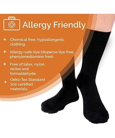 Remedywear Moisturizing Eczema Socks for Adults - Large Black Size | Inflammation Relief with Tencel & Zinc - Buy Online on GoSupps.com