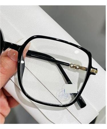 Fuqinqingoz Blue Light-Blocking Reading Glasses | Oversized Square Anti-Eye Light Mirror Glasses (+250 Transparent) - Buy Online on GoSupps.com