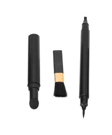 Beard Shaping Pen Dual Head Beard Pencil Filler Beard Shaping Pen Smudge-Proof Highly Pigmented for Gym (Black)