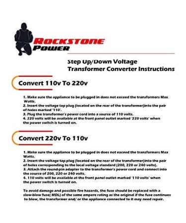 ROCKSTONE POWER 2000 Watt Voltage Converter Transformer - Buy Online on GoSupps.com