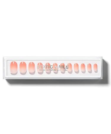 Static Nails Reusable Pop-On Manicure Set - Soft Ombr Bellini Round | Non-Damaging Glue-On False Nails with Static Nail Glue | Acrylic Press On Nail Set - Buy Online on GoSupps.com