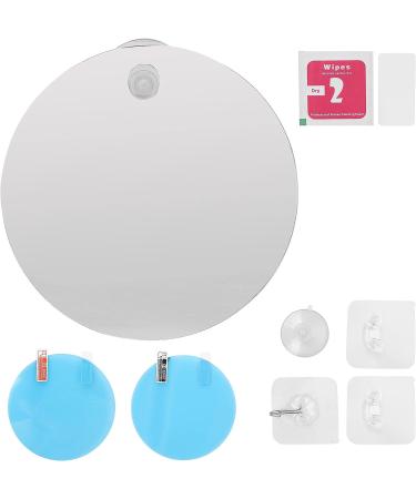 Fogless Round Shower Mirror - Shatterproof & Portable Bathroom Shaving Mirror - Buy Online on GoSupps.com