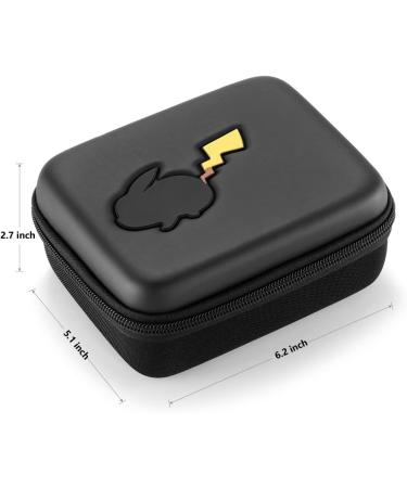 Tombert Hard-Shell Carrying Case for PTCG Trading Cards - Holds 400+ Cards - Perfect Gift for Boys - Fits Magic MTG and PTCG - Black Pika - Buy Online on GoSupps.com