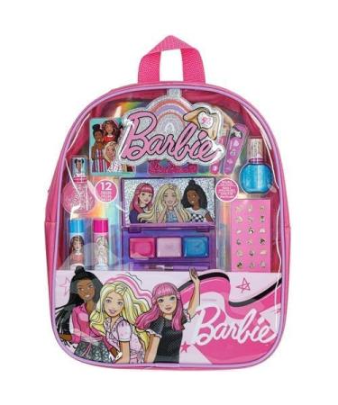 Barbie - Townley Girl Makeup Filled Backpack Set with 12 Pieces Including Lip Balm Nail Polish Nail File Hair Bows and Other Accessories Ages 3+ for Parties Sleepovers and Makeovers VERSION 2