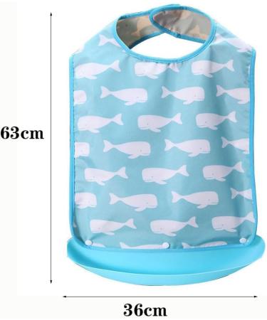 Adult Bibs Reusable Waterproof Adult Bibs with Crumb Catcher Dining Clothing Protectors for Elderly Women Men - Buy Online on GoSupps.com