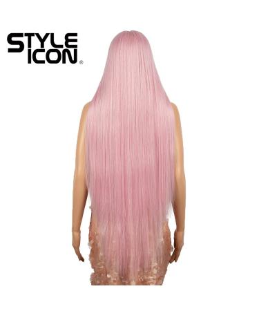 Style Icon 38â Super Long Straight Wigs Lace Front Wigs 6â Deeper Middle Part Lace Hairline Pink Wig (38"  PINK15) 38" PINK15 - Buy Online on GoSupps.com