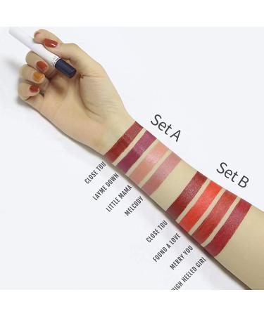 Creamy Cigarretes Matte Lipstick Set 4 Shades Velvet Makeup Cosmetic Moisturizing Smoothing Lipstick - Buy Online on GoSupps.com