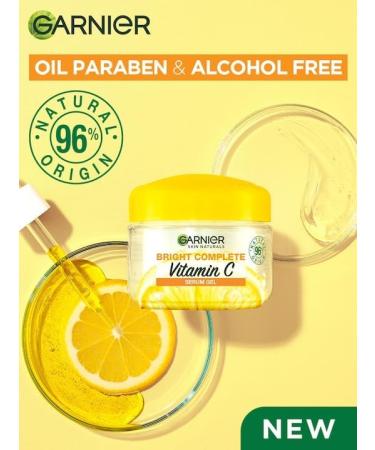 Brightening Moisturiser Garnier Serum Gel Infused with Vitamin C and Lemon For Radiant skin Garnier Bright Complete Vitamin C 45g - Buy Online on GoSupps.com