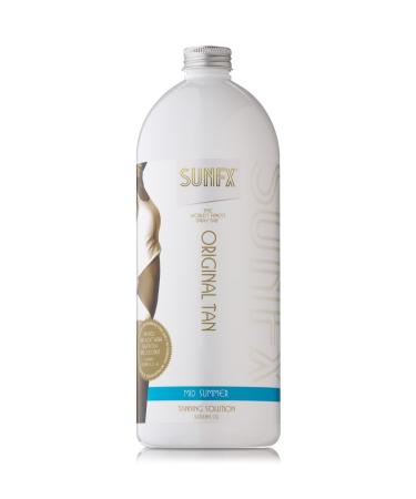 SunFX Original Tan - All Natural Spray Tanning Solution(1L/33.8 fl oz  MID SUMMER) 33.80 Fl Oz (Pack of 1) MID SUMMER