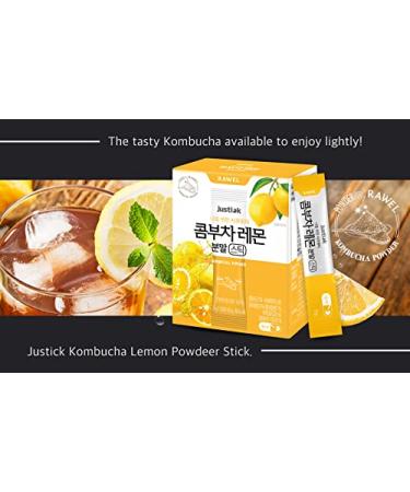 RAWEL Kombucha Powder Lemon 150g (5g x 30) - Prebiotic Drink Mix for Gut Health & Immunity - Buy Online on GoSupps.com