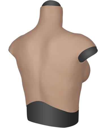 Knobco Soft Silicone Breasts - High Collar Fake Breasts for Mastectomy Weddings & Performances | XL H Cup - Ivory White - Buy Online on GoSupps.com