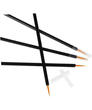 Baluue 50pcs Disposable Eyeliner Brush Liquid Eyeliner Fine Liner Brush Eye Liner Wands Black 10x0.3cm Black - Buy Online on GoSupps.com