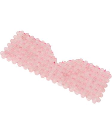 Handcrafted Rose Quartz Eye Mask with Cooling Jade - Reduce Puffiness & Dark Circles | Facial Massage | Crystal Pink - Buy Online on GoSupps.com