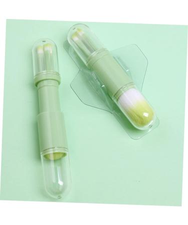 FRCOLOR 2 Sets telescopic makeup brush kabuki powder brush buffing brush multitools eyebrow ladies suits Portable Cosmetics Brush artificial fiber Foundation Brush travel double head - Buy Online on GoSupps.com