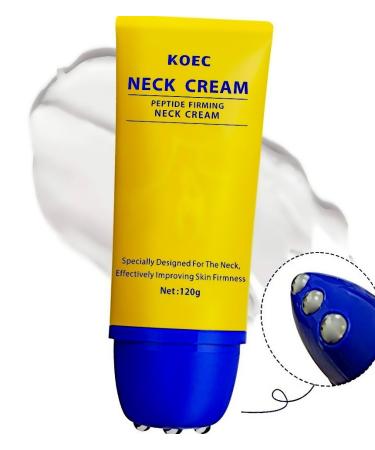 KOEC Neck Peptide Firming Cream with Roller Hydrating & Tightening & Lifting Cream Silky Texture for Woman 4.23 FL OZ - Buy Online on GoSupps.com
