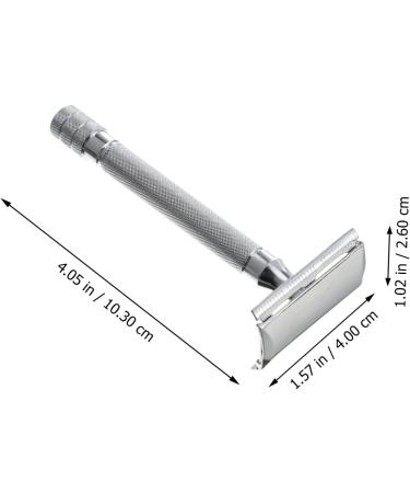 Gleavi Manual Double Edge Razor - Traditional White T Face Razor | Set of 2 | Adjustable Zinc Alloy | Old-Fashioned Grooming - Buy Online on GoSupps.com