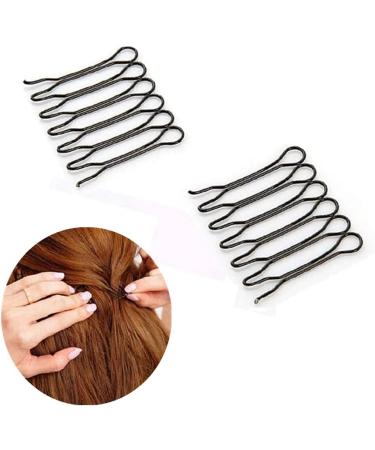 10 Pieces U Shape Hair Finishing Fixer Bobby Pins Mini Bangs Holder Roll Curve Clip Pin Invisible Bang Fringe Hair Comb Clips Insert Comb Hair Comb Styling Tool for Women Girls - Buy Online on GoSupps.com