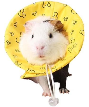 JEELINBORE Cute Fabric Protective Collar for Small Pets - Comfortable Neck Collar for Hamsters (Yellow 5cm Diameter) - Buy Online on GoSupps.com