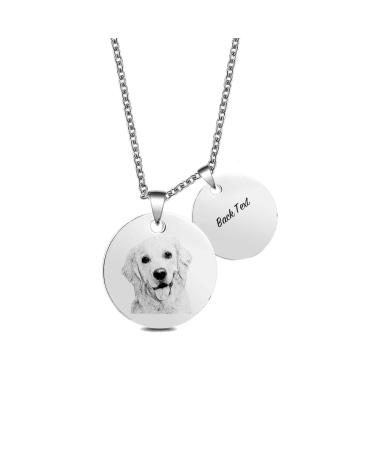 Cutybuty Dog Tag Mom Necklace Dog Sterling Silver Silver In Loving Memory Pet Lover Chains Guys Name Plate Hales Chains Female Coins Pendant