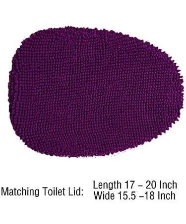 Madeals Chenille Toilet Lid Cover - Navy Blue | Soft, Absorbent, and Comfortable Seat Cover - Buy Online on GoSupps.com