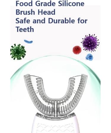 CeqCin Adult Sonic Electric Toothbrush Set  U-Shaped Toothbrush 4 Modes  Built-in Smart Timer  Teeth Whitening Hands Free Toothbrush(Pink) - Buy Online on GoSupps.com
