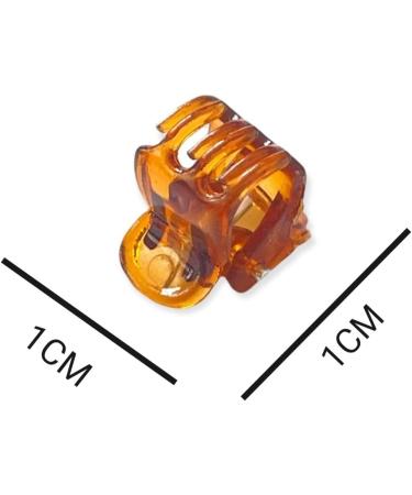 24 Tort Mini Hair Claw Clips Clamps Small Plastic Hair Clips Pins Grips Womens Girls Hair Accessories (Brown Colour) 1CM - Buy Online on GoSupps.com