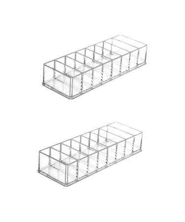 FOMIYES 2pcs Box Makeup Storage Box Desktop Stand Cosmetics Rack Eyeshadow Display Rack Dog Display Stand