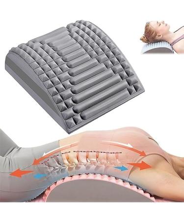 Neck and backrest pillows back nacks to relieve pain in the lower back area to support the chronic lumbar spine herniated disc sciatic nerve (color: gray) gray