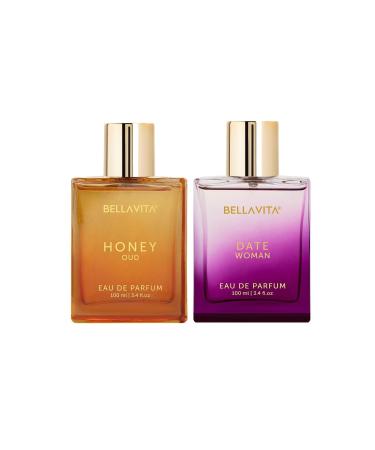 Best Fragrance Combo For Unisex|Eau De Parfum Perfume with Lemon Lavender Tonka Mandarin & Vetiver | Pack of 2 Combo Premium Long Lasting Perfume (Honey OUD & Date (200 ML)) Honey OUD & Date ( 200 ML )