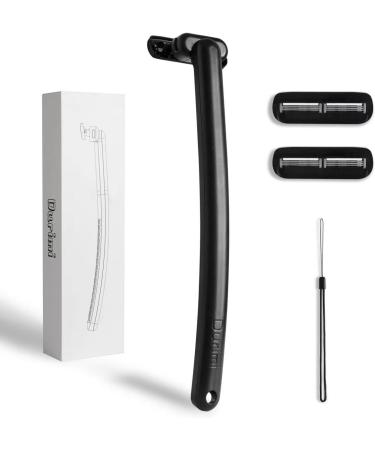 Durimi Back Razor for Men | Ergonomic Body Shaver | Effortless Wet & Dry Back Hair Removal | Black - Buy Online on GoSupps.com