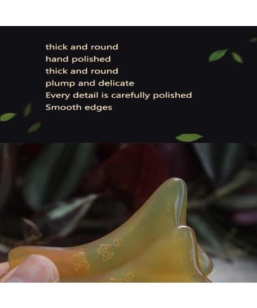 8cm Gua Sha Facial Massager - Spa Skincare Tool for Eye Chin Neck & Body Muscle Relaxation | Anti-Wrinkle & Anti-Aging Facial Sculptor - Brown - Buy Online on GoSupps.com