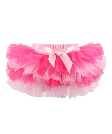 HOOLCHEAN Infant Toddler Baby Girls Super Soft Fluffy Tutu Skirt with Diaper Cover Bloomer 6-12 Months Pink Rosy - Buy Online on GoSupps.com